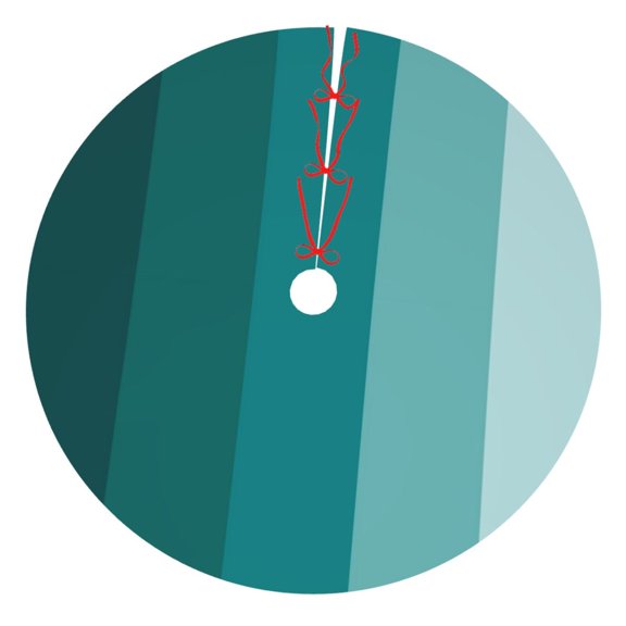 Rateoe Teal Color Print Christmas Tree Skirt 30" for Xmas Holiday New Year Party Circle Tree Mat Ornaments Decoration