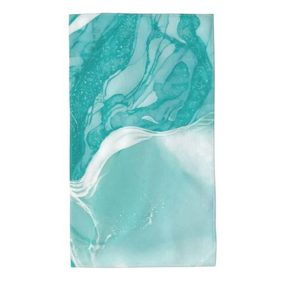 Rateoe Teal Turquoise 1 Pattern Microfiber Towel, Beach Towel, Pool Towel, Quick-dry Travel Towel, Soft and Plush towel, Absorbent Towel-27.5x16 Inch