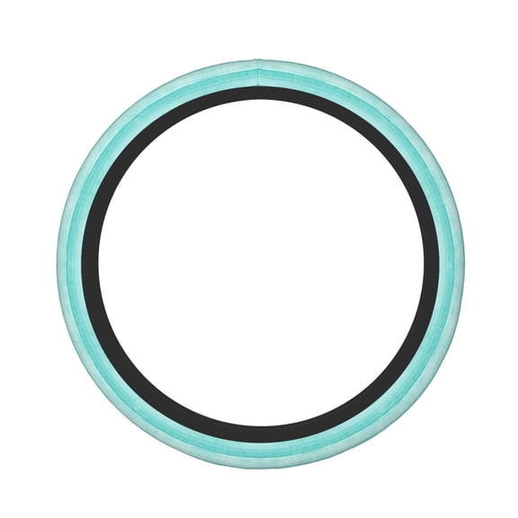 Rateoe Teal Turquoise Pattern Elastic Stretch Steering Wheel Cover, Universal 15 inch, Microfiber Breathable , Anti-Slip, Odorless, Easy Carry