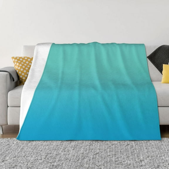 Rateoe Teal Turquoise Pattern Flannel Throw Blanket, Ultra-soft Blanket for Bed, Couch, Car, Hypoallergenic Anti-pilling blanket-