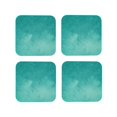 thumbnail image 1 of Rateoe Teal Turquoise1 Drawing Drink Coasters Set of 4 Leather Coasters Spill Protection for Table Desk,Durable and Non Slip Leather Coaster ,4 Inches Drink Mats-Square, 1 of 6