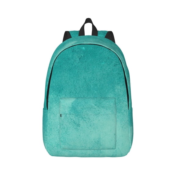 Rateoe Teal Turquoise1 Pattern Canvas College Laptop Backpack,Travel Daypack,Durable Rucksack Travel Notebook Bag School Backpack Book Bag for Men Women-Medium