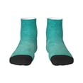 thumbnail image 1 of Rateoe Teal Turquoise1 Pattern Quarter Crew Socks,Toe Seamed Ankle Socks,Cotton Cushioned Breathable Athletic Crew Sports Socks, 1 of 7