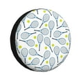 thumbnail image 1 of Rateoe Tennis Rackets And Balls Pattern Tire Cover Wheel Protectors Weatherproof Wheel Covers Universal Fit for Trailer Rv SUV Truck Camper Travel Trailers Accessories-14 inch, 1 of 6