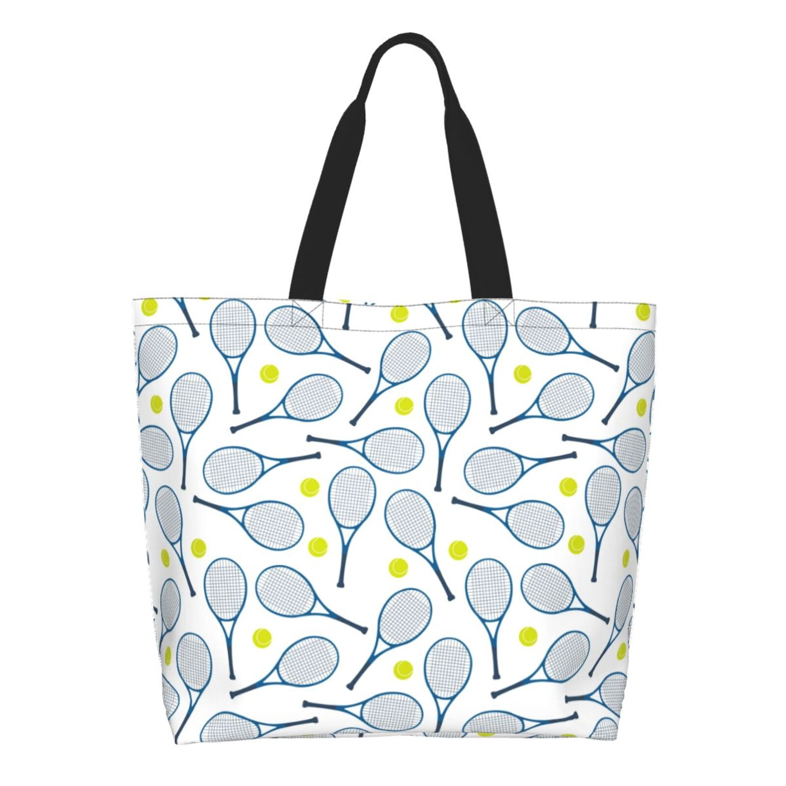 Rateoe Tennis Rackets And Balls Tote Bag - Waterproof Lightweight Handbags Travel Shoulder Bag for Hiking Yoga Gym Swimming Travel Beach
