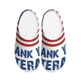 thumbnail image 1 of Rateoe Thank You Veterans Print Women's Men's Cotton Knit Slippers Lightweight Memory Foam Indoor House Shoes with Anti-Skid Sole-42/43, 1 of 7