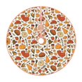 thumbnail image 1 of Rateoe Thanksgiving with Food Pattern Christmas Tree Skirt with Ties, Christmas Tree Decorations, Farmhouse Christmas Decor Xmas Holiday Decorations-36", 1 of 6