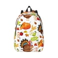 thumbnail image 1 of Rateoe Thanksgiving Turkey Pattern Canvas College Laptop Backpack,Travel Daypack,Durable Rucksack Travel Notebook Bag School Backpack Book Bag for Men Women-Medium, 1 of 7