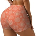 thumbnail image 1 of Rateoe The Marine Theme With Beautiful Corals Printed Power Workout Shorts for Women Tummy Control Squat Proof Ribbed Thick Seamless Scrunch Active Short-Large, 1 of 8