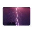 thumbnail image 1 of Rateoe Thunderstorm Violet Purple Pattern Flannel Door Mat Indoor Outdoor Entrance, Waterproof All-Weather Doormat,Fade Resistant, Low Profile Entryway Mat 16x24in, 1 of 7