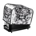 thumbnail image 1 of Rateoe Tiger Butterfly Floral Art Pattern Toaster Covers 2 Slice Wide Slot,Bread Machine Cover,Bread Dust Cover & Fingerprint Protection,Appliance Covers, 1 of 7
