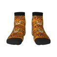 thumbnail image 1 of Rateoe Tiger Pattern Quarter Crew Socks,Toe Seamed Ankle Socks,Cotton Cushioned Breathable Athletic Crew Sports Socks, 1 of 7