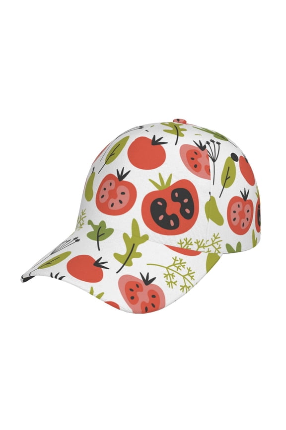 Tomatoes Pattern Baseball Cap Outdoor Cap Mountain Dad Hat - Unstructured Soft Cotton Cap-Adjustable UV Protection Cap