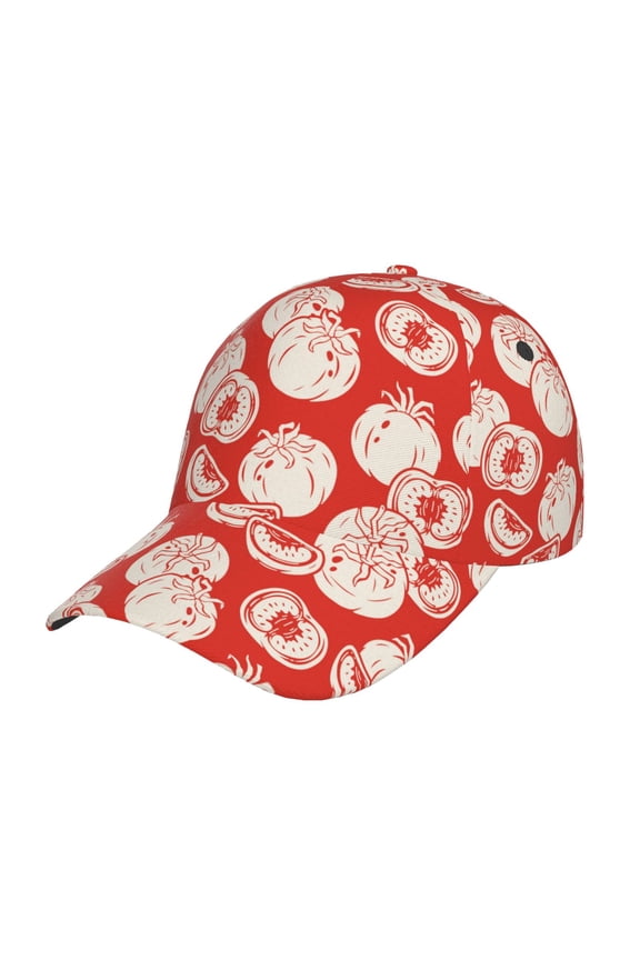 Tomatoes Pattern Baseball Cap Outdoor Cap Mountain Dad Hat - Unstructured Soft Cotton Cap-Adjustable UV Protection Cap