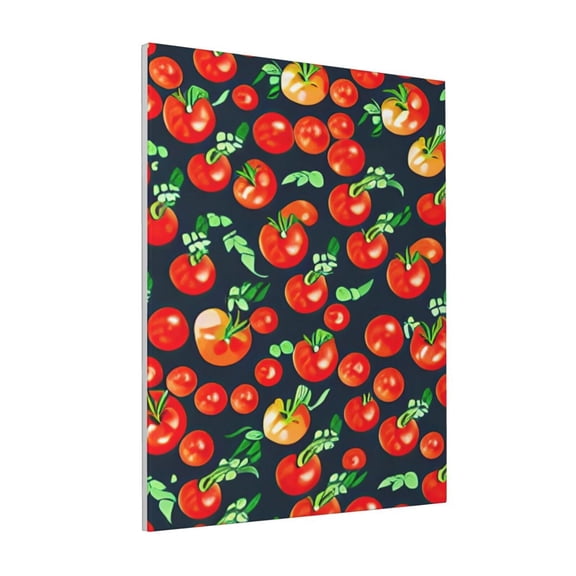 Rateoe Tomatoes Pattern Decorative Picture – Unique Modern Wall Art, Ready-to-Hang Canvas Print for Home (Vertical)