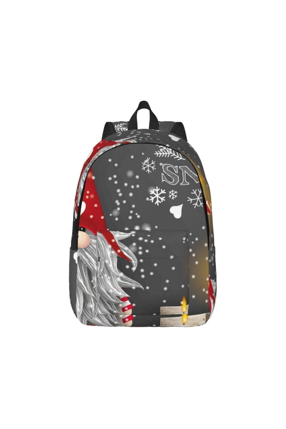 Traditional Scandinavian Dwarf Pattern Canvas College Laptop Backpack,Travel Daypack,Durable Rucksack Travel Notebook Bag School Backpack Book Bag for Men Women-Medium