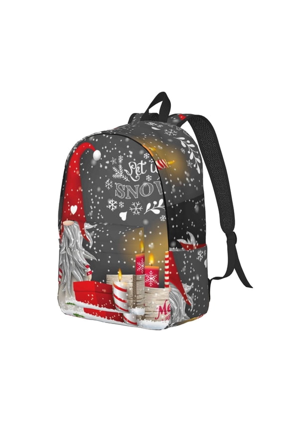 Traditional Scandinavian Dwarf Pattern Durable Canvas Backpack for Men & Women – Stylish & Lightweight – Adjustable Straps, Multiple Pockets – Fits 15-17 Inch LaptopsSmall