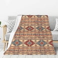 thumbnail image 1 of Rateoe Traditional Tribal Aztec Pattern Flannel Throw Blanket, Ultra-soft Blanket for Bed, Couch, Car, Hypoallergenic Anti-pilling blanket-80"x60"(Vertical), 1 of 6