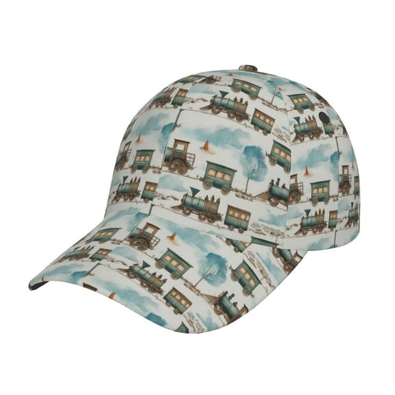 Rateoe Transport Train Pattern Baseball Cap Outdoor Cap Mountain Dad Hat - Unstructured Soft Cotton Cap-Adjustable UV Protection Cap