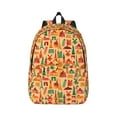 thumbnail image 1 of Rateoe Travel And Tourism Pattern Canvas College Laptop Backpack,Travel Daypack,Durable Rucksack Travel Notebook Bag School Backpack Book Bag for Men Women-Medium, 1 of 7