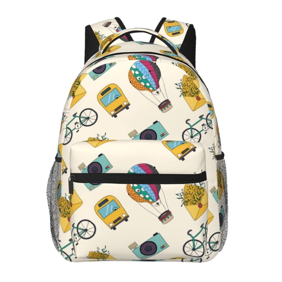 Rateoe Travel Elements Pattern Casual Backpack for School, Work, Travel  Adjustable Straps, Multiple Compartments  Ergonomic Design, Fits Laptops and Tablets