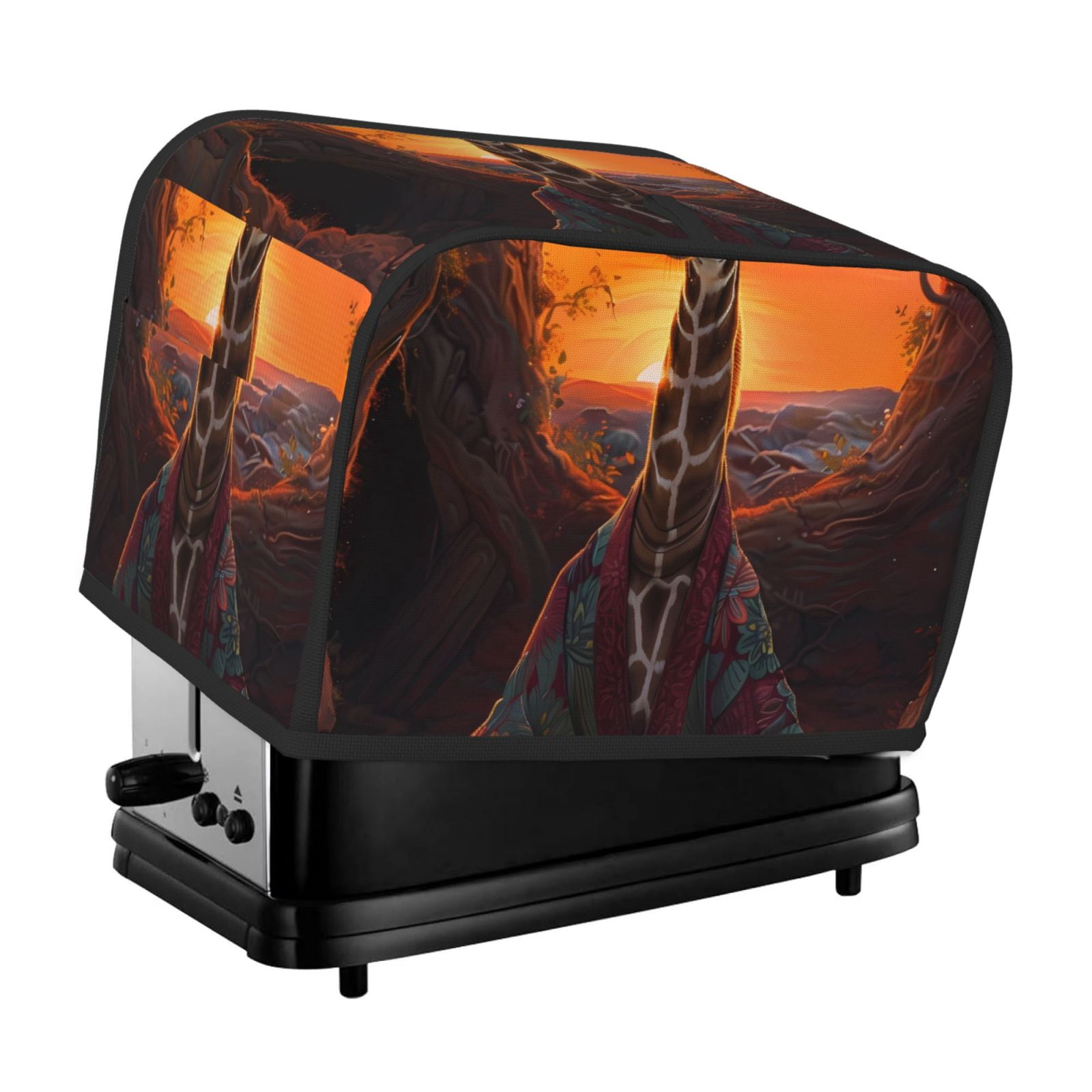 Tree Motif Toasters Rateoe Tree Hollow Meditating Giraffe Pattern Toaster Covers 2 Slice ...