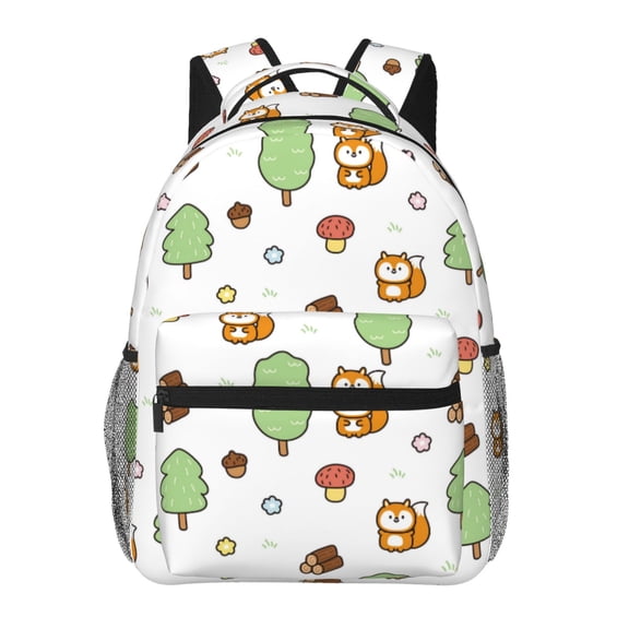 Rateoe Tree Squirrel Pattern Casual Backpack for School, Work, Travel  Adjustable Straps, Multiple Compartments  Ergonomic Design, Fits Laptops and Tablets