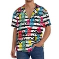 thumbnail image 1 of Rateoe Trendy Colorful Pineapples 1 Pattern Men's Short Sleeve Classic Shirt, Casual Short-Sleeved Shirt, Lightweight Summer Shirt, Cuban Collar Shirt,Button-Front Shirt-XX-Large, 1 of 5