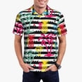 thumbnail image 1 of Rateoe Trendy Colorful Pineapples Pattern Men's Short Sleeve Polo Shirts, Golf Polo Shirts Short Sleeve Performance Moisture Wicking Dry-Small, 1 of 6