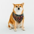 thumbnail image 1 of Rateoe Tribal Futuristic Warrior Print Pet Scarf for Dogs and Cats – Stylish Reflective Design, Breathable & Durable Pet Bandana with Quick-Release Buckle-Small, 1 of 5