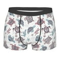thumbnail image 1 of Rateoe Tribal Style Turtle Mens Boxer Briefs Poly Spandex Performance Boxer Briefs Underwear Hem Boxer Briefs - Large, 1 of 8
