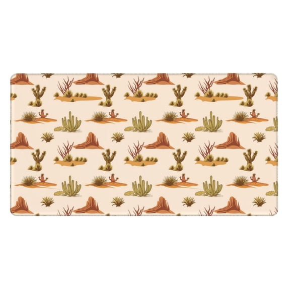 Rateoe Tropical Desert Print Mouse Pad - Extended Large Gaming Mousepad,Non-Slip Stitched Edge,16x29.5 Inch