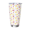 thumbnail image 1 of Rateoe Tropical Fruit Printed Car Guy Gifts for Men Women Tumbler - 20oz/590ml Double Wall Vacuum Insulated Stainless Steel Travel Tumbler Cups with Lid & Straw-Without Straw, 1 of 8