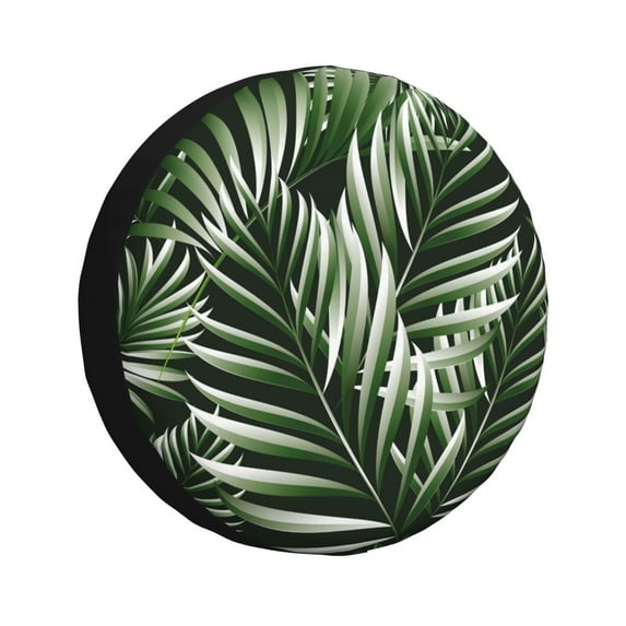 Rateoe Tropical Palm Leaves1 Pattern Tire Cover Wheel Protectors Weatherproof Wheel Covers Universal Fit for Trailer Rv SUV Truck Camper Travel Trailers Accessories-16 inch