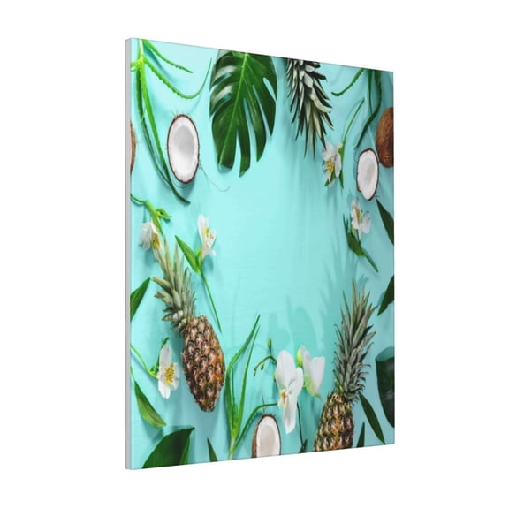 Rateoe Tropical Pineapple Pattern Decorative Picture – Unique Modern Wall Art, Ready-to-Hang Canvas Print for Home (Vertical)