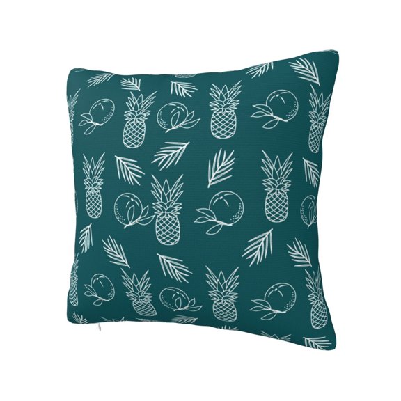 Rateoe Tropical Pineapple Pattern Throw Pillow Cover Premium Pillow Stuffer Sham Square for Decorative Cushion Bed Couch Sofa(Pillow insert not included)