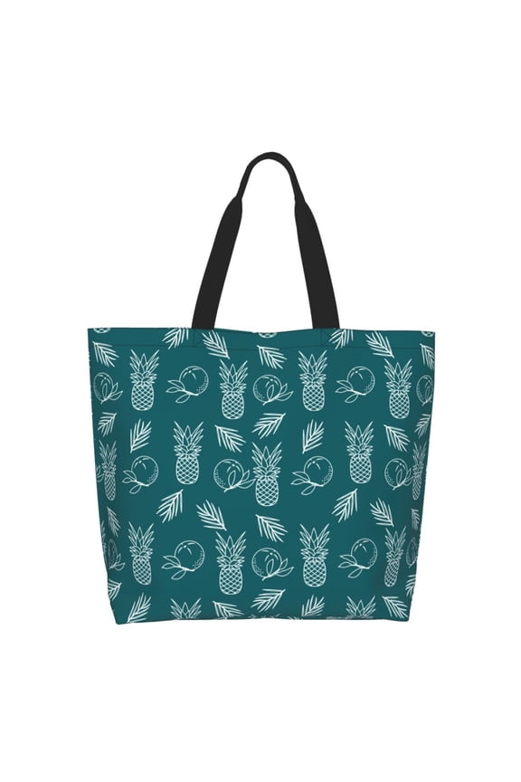 Tropical Pineapple Tote Bag - Waterproof Lightweight Handbags Travel Shoulder Bag for Hiking Yoga Gym Swimming Travel Beach