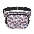 thumbnail image 1 of Rateoe Tropics Palm Trees Print Fanny Pack Belt Bag for Women and Men, Square Double-Layer Waterproof Waist Pack with Adjustable Strap for Hiking, Jogging, Cycling, 1 of 9