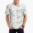 thumbnail image 1 of Rateoe Tulips Flowers Pattern Men's Short Sleeve Polo Shirts, Golf Polo Shirts Short Sleeve Performance Moisture Wicking Dry-3X-Large, 1 of 6