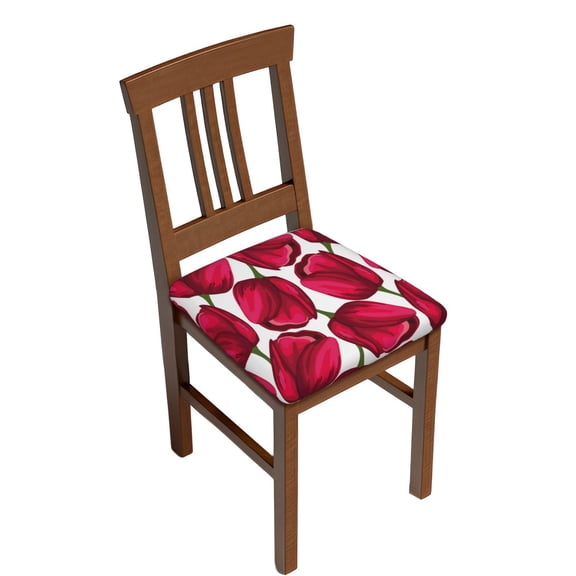 Rateoe Tulips Flowers Pattern Square Couch Cushion Covers, Sofa Furniture Protector Slipcover with Bottom Tie rope, Soft Non-Slip Non-Wrinkle Non-Sticky-Two Pieces