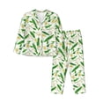 thumbnail image 1 of Rateoe Tulips Flowers Pattern Womens Pajamas Set Long Sleeve Sleepwear Button Down Nightwear Soft Cotton Pj Lounge Sets, 1 of 9