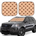 thumbnail image 1 of Rateoe Turkey And Autumn Leaves Pattern 2 Piece Car Windshield Sun Shade Foldable | Front Windshield Shade for Sun, Heat and UV Rays | Sunshade for Car Front Window-Small, 1 of 6