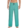thumbnail image 1 of Rateoe Turquoise Glitter Pattern Men’s Ultra-Soft Comfy Pajama Lounge Pants Sleepwear,Comfortable Lounge Wear,lightweight Pajamas, Casual Home Wear-Small, 1 of 6