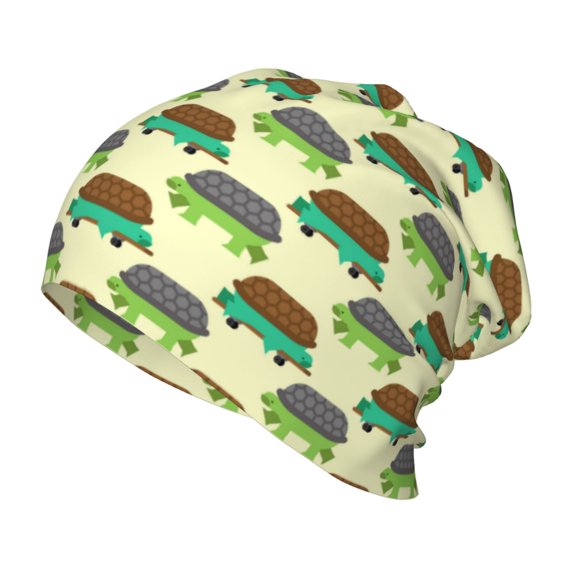 Rateoe Turtle On Skateboard Kids Beanie Warm Knit Beanie Hats Boys Girls Winter Hat Soft Slouchy Hats for Kids