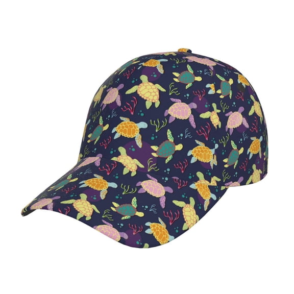 Rateoe Turtle Pattern Baseball Cap Outdoor Cap Mountain Dad Hat - Unstructured Soft Cotton Cap-Adjustable UV Protection Cap