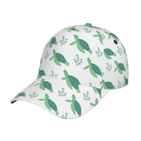 Rateoe Turtle Pattern Mens Baseball Cap Adjustable Curved Brim Hat, Soft Cotton Sports Cap for Outdoor, Casual, and Everyday Wear, Comfortable & Breathable