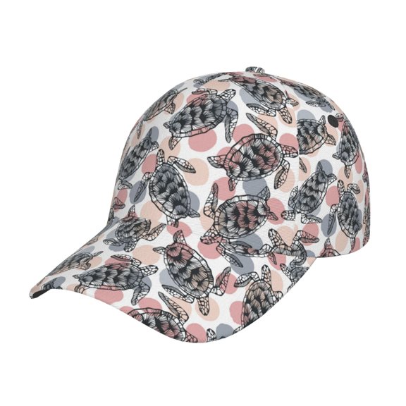 Rateoe Turtle Pattern Mens Baseball Cap Adjustable Curved Brim Hat, Soft Cotton Sports Cap for Outdoor, Casual, and Everyday Wear, Comfortable & Breathable