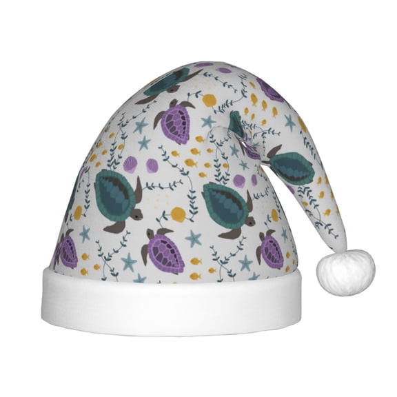 Rateoe Turtle Santa Hat Confortable Christmas Hat for Christmas Party Favors Fit for Kids