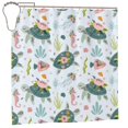 thumbnail image 1 of Rateoe Turtle and Sea Life Shower Curtain - Fancy Bathroom Shower Curtain Sets - Waterproof Shower Curtain with Hooks with 12 Plastic Hooks 72x72 Inches, 1 of 5