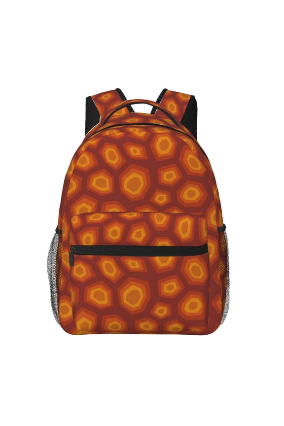 Turtle Shell Pattern Casual Backpack for School, Work, Travel  Adjustable Straps, Multiple Compartments  Ergonomic Design, Fits Laptops and Tablets